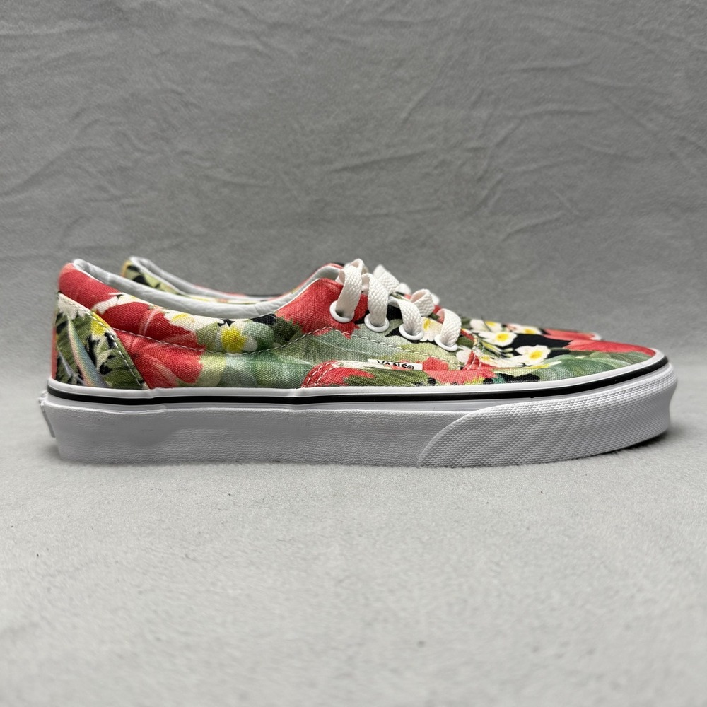 Vans Authentic Shoes Womens Size 6.5 Multicolor Floral Low Top Skate Sneakers
